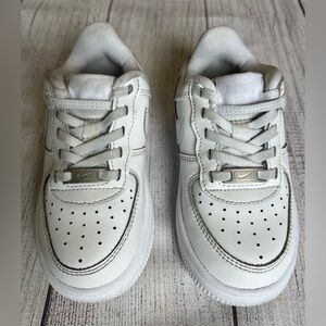 Nike Air Force 1 Low Kids Boys White Sneakers 10C